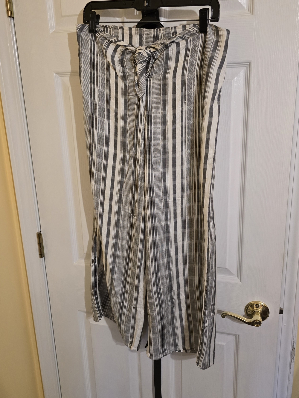 l*space Black & White Striped Wide Leg Pants